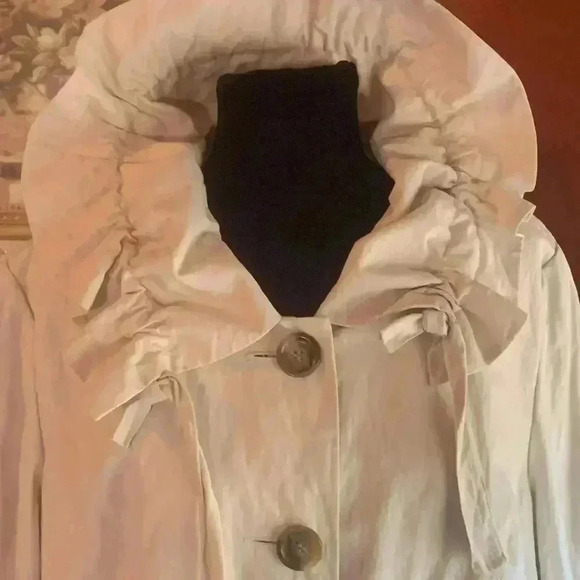 Ann Taylor LOFT Womens Light Khaki Spring Light Trench Coat Jacket Size Large. - Picture 2 of 11